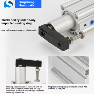 AIRTAC Cilinder QCKL/QCKR 12/16/20/25*10/20/30S Aluminium behuizing Plaattype Plaatdraaiklemcilinder - Product Image 3
