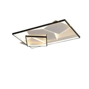 La luz principal negra, blanca y gris en la sala de estar es moderna, sencilla y elegante. El techo con montaje en el techo es grande y ofrece un aspecto elegante. - Product Image 5