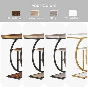 Mesa Consola Moderna SENYU Dorada con Tapa de Mármol y Estante Circular de Almacenamiento para Entrada o Sala de Estar - Product Image 5