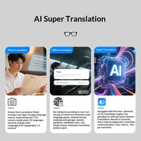 Lunettes de traduction intelligentes SG19 Pro avec IA, interprétation simultanée en temps réel, résistantes aux UV, écoute de musique