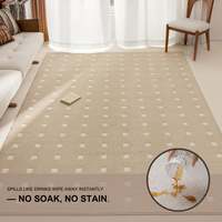 Tapis de sol moderne abstrait gris en polyester imperméable à poils mi-longs avec envers en jute antidérapant, antimicrobien et réversible