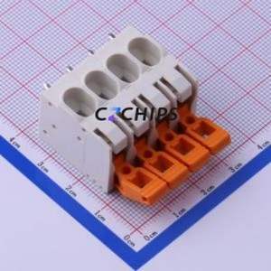 KF206-7.5-4P Spring Terminal Block Through hole Component (THT),P=7.5mm Connector 7.5mm 4P 4 41A - Product Image 1