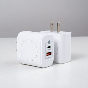 Chargeur tout-en-un transfrontalier 20W avec recharge sans fil pour montre, adaptateur de charge rapide PD pour iPhones, <span class=keywords><strong>USB</strong></span>-<span class=keywords><strong>C</strong></span> pour ports - Product Image 1