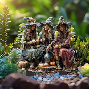 Tres niñas pequeñas al otro lado de la frontera están bebiendo agua y riéndose. Adornos colgantes acrílicos impermeables resistentes al desgaste - Product Image 3