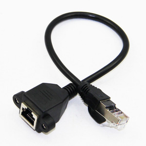 Bochara <strong>Cat</strong> <strong>5</strong> RJ45 Male to Female <strong>Ethernet</strong> LAN <strong>Network</strong> Extension Cable With Screw Panel Mount 30cm 60cm 100cm 150cm 2m 3m 5m - Product Image 3