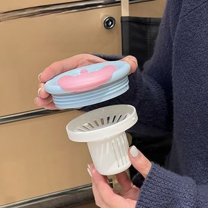 पुआल लड़कियों के साथ इन्सुलेशन कप बड़ा क्षमता कप गर्म पानी का ग्लास नया अच्छा दिखने वाला डबल पेय कप - Product Image 3