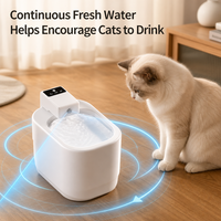 Fontaine à eau intelligente pour animaux de compagnie 2L, ultra-silencieuse, à circulation automatique, pour chats et chiens, avec filtre à charbon actif