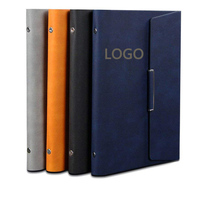 Carnet de notes professionnel haut de gamme, triple classeur, agenda à feuilles mobiles, couverture en cuir, carnet personnalisé avec pages imprimées, format A5