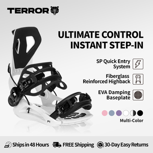 Attacchi per Snowboard Terror P1 con Inserimento Rapido, OEM ODM Personalizzabili, Durevoli per Principianti e Intermedi - Product Image 1
