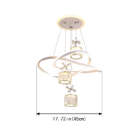 Suspension en acrylique à gradation de hauteur réglable d'intérieur nordique de luxe pour cuisine salle à manger