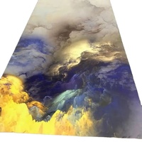 Panneau mural moderne en PVC imprimé 3D haute brillance, imperméable, ignifuge, pour hôtel, KTV, feuille de marbre UV