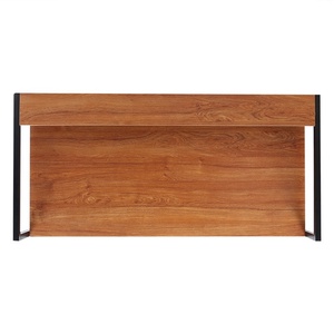 Modern Living Room Study Laptop Security <strong>Computer</strong> <strong>Desk</strong> with Steel Legs White/Black Console Table - Product Image 4