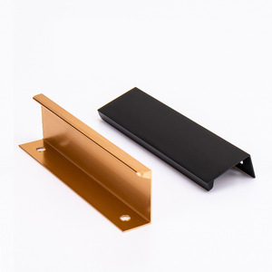 Armario Invisible Manija Negro Moderno Minimalista Sala de estar Gabinete Puerta Extensible Madera maciza Sin taladro Integrado 1m de largo - Product Image 5
