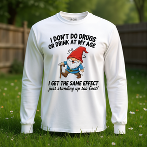 Camiseta de manga larga Gnome I Don't Do Drugs Or Drink At My Age - Product Image 3