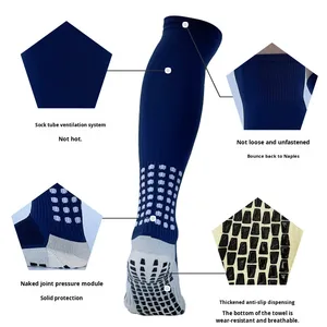 Chaussettes de Football en Nylon pratiques professionnelles Star transfrontalières automne hiver hommes Long Tube serviette bas antidérapant <span class=keywords><strong>formation</strong></span> - Product Image 4