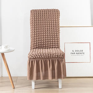 PPG Bọc Ghế Ăn Gia Đình Co Giãn Hiện Đại Thời Trang Bong Bóng 2022 Bọc Ghế Vải Khách Sạn Dày Màu Trơn Kèm Váy - Product Image 3