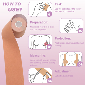 Cubrepezones Adhesivos para Mujer 2024: Sujetador Push-Up Invisible, Cinta Adhesiva para Levantar el Busto, Adhesivos Elásticos para el Pecho, Bralette Sexy - Product Image 4