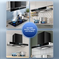 Ensemble de hotte de cuisine et cuisinière à gaz à aspiration supérieure pour la maison, modèle TL-288-T 15m, vente en gros