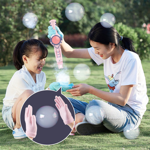 Machine à bulles magique pour filles, baguette électrique avec liquide de recharge, jouet en plastique pour enfants de 5 à 7 ans, jeu amusant en plein air - Product Image 1