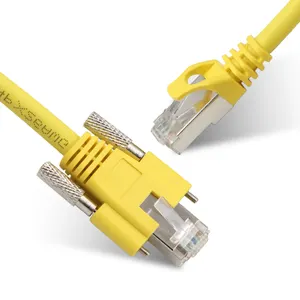 联苏Linksup高速视觉工业摄像机以太网电缆Cat6A/7网络SFTP Rj45 8p带锁螺丝cat6A局域网电缆