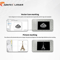 Machine de gravure sur bouteille en verre 3D JUNFEI 20W 30W Renouvellement du laser à fibre multifonctionnel pour la gravure de bijoux en métal or argent DXF/PLT/AI