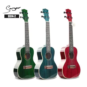 Meubles contrôle ukulele de couleur unie, vert, pour concert OEM, vente en gros