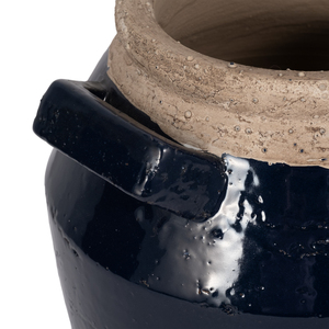 Vaso in terracotta bicolore con manici, decorazione rustica per soggiorno e camera da letto, vaso in ceramica per esposizione e decorazione. - Product Image 5