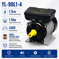 Moteur asynchrone monophasé à coque en aluminium YL90L1-4 1,1 kW 1,5 CV de qualité assurée pour les machines de transformation agricole