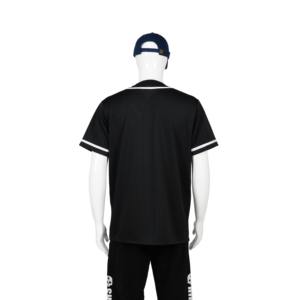 Maillot de baseball personnalisé de haute qualité, type boutonné, léger, court, respirant, confortable, séchage rapide, imprimé par transfert thermique - Product Image 4