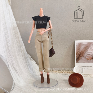 Série Fantasy Transfrontalière 30cm 11 pouces Échelle 1/6 pour Poupée Jeans T-shirt Style Décontracté Sac à Chaîne Tendance Accessoires Pointus - Product Image 4