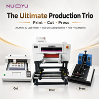 Nouvel ensemble complet d'atelier : Imprimante UV DTF 3D A3 avec tête Epson I3200-HD, découpeuse et machine de transfert thermique automatique pour personnalisation