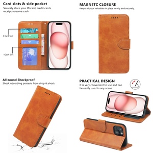 Custodia a Portafoglio in Pelle per <span class=keywords><strong>iPhone</strong></span> 15 Pro Max 17 Air 16 Plus 14 17e 16e con Protezione Magnetica e Porta Carte in PU, <span class=keywords><strong>Cover</strong></span> Flip - Product Image 2