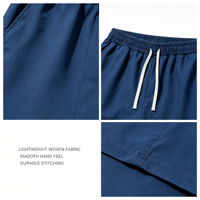 Shorts de sport pour hommes LANMORN, unis, personnalisables avec impression et broderie de logo, cordon élastique, style streetwear décontracté