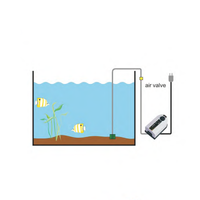 Pompe à air pour aquarium Atman 2.5w-5.6w en plastique, ultra silencieuse, durable, 110-240V, aérateur domestique avec garantie d'un an