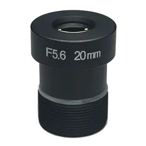 1/1.8 "20mm F5.6 저왜곡 컴팩트 옵티컬 렌즈 M12 렌즈, IR 컷 필터 장착 결함 감지 및 측정에 적합