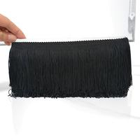 Gillian – Franges en polyester tissé lavables avec pompons et strass multicolores de 30 cm pour rideaux, vêtements et chaussures