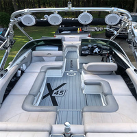 Tapis de sol en mousse EVA imitation teck pour bateau MasterCraft Mari-star 245 Cockpit Pad 2005, style SeaDek MarineMat Gatorstep, auto-adhésif