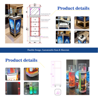 Écran LED personnalisé en forme de cube, colonne LED, vitrine pour bijoux, écran LED pour magasin de bijoux, écran LED intérieur