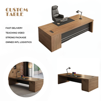 Meubles de bureau modernes et durables, table de direction confortable pour une seule personne, poste de travail de luxe pour PDG, bureau de direction
