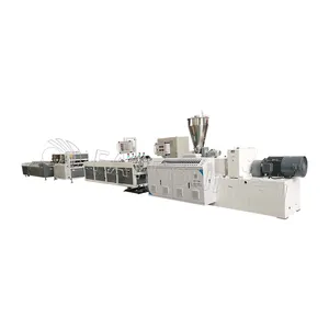Plastic conical twin electric screw extruder pipe making machinery produce equipment for production of polyethylene pipes