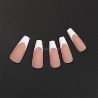 Super Strong Press on nails Long Coffin French nail tips Artificial Nail Free-Design DIY facile pour débutant NADECO