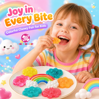Groothandel OEM/ODM 3D Regenboogwolkvormige Gummies Fruit smaak Kauwgom Zachte Gummy Snoepjes Kinderfeestje