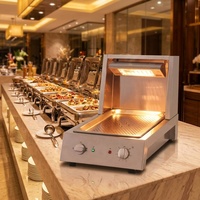 Lampe chauffante halogène infrarouge 118 mm 300 W, angle de faisceau 360°, pour buffet, restaurant, vitrine de présentation alimentaire, chauffage et maintien au chaud