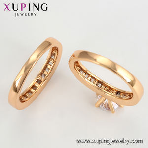 A00914824 بيع بالجملة أنيق تصميم الأزياء الفاخرة حجر بيئي النحاس 18 قيراط ذهبي اللون خاتم مزدوج - Product Image 4