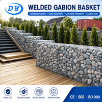 Prix d'usine - Panier gabion galvanisé et recouvert de PVC Ding Yang, mur de soutènement, cage à pierres soudée en gabion, à vendre