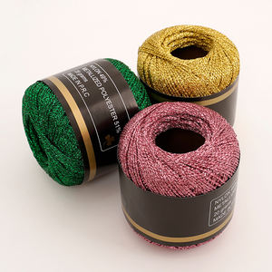 Cordon métallique argenté doré de 2mm, fil rond étincelant pour ornements de Noël, fil tressé à la main pour décoration de cadeaux. - Product Image 6