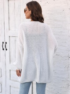 Suéteres de primavera y otoño para mujer al por mayor de fábrica, prendas de punto para mujer, cárdigans sueltos de punto de estilo perezoso informal, suéter, abrigo - Product Image 5