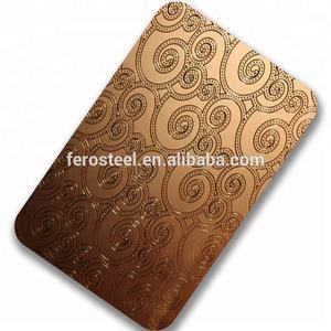 Foshan Ferosteel ayna siyah paslanmaz çelik kazınmış levha en kaliteli fiyat 201/304 sınıf 3mm kalınlığı plaka asansör kapı - Product Image 6