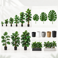 Plante artificielle Monstera en gros, plante artificielle réaliste type Swiss Cheese avec pot, pour la décoration de la maison, du bureau, des restaurants et des événements