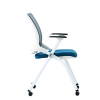 Chaise empilable commerciale KOHO pour conférences, chaise visiteur en maille peu encombrante pour projets d'entreprise et commandes en gros